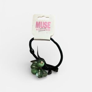 5/$25 Muse Black and Green Hair Tie